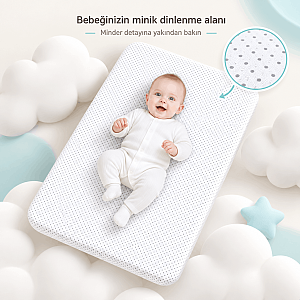 Evokids Luvi Anne Yanı Beşik | Sallanabilir 7 Parça Premium Set - 6