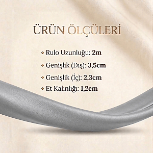 Evokids 3 Adet Kauçuk Kalın Kenar Koruyucu (6 Metre) - Gri - 2