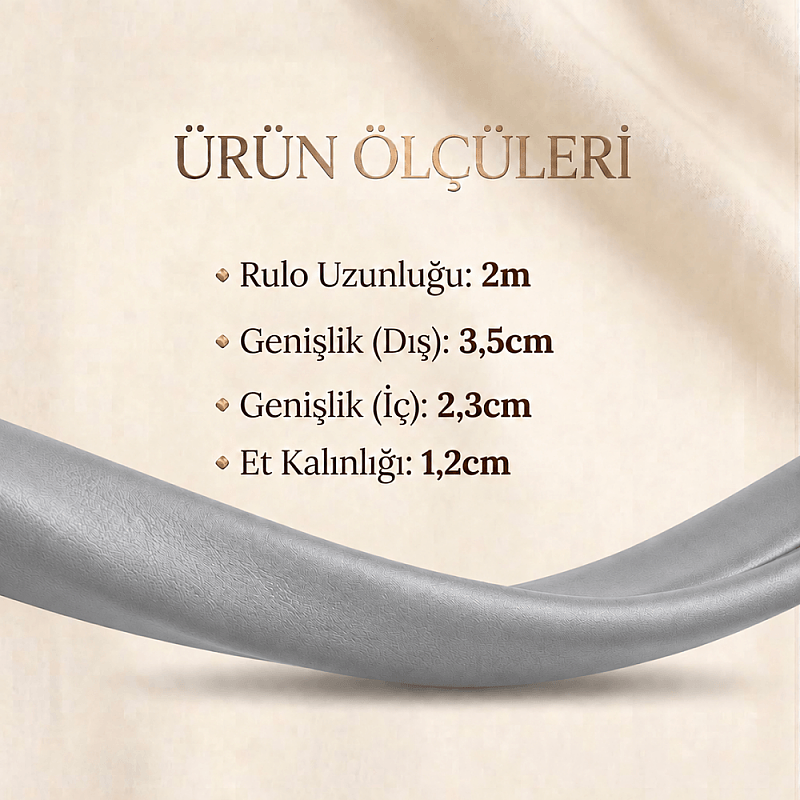 Evokids 3 Adet Kauçuk Kalın Kenar Koruyucu (6 Metre) - Gri - 2