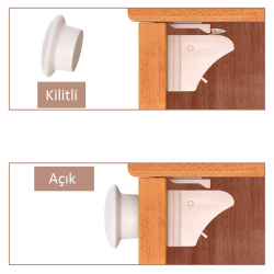 Evokids Manyetik Mıknatıslı Çocuk Dolap Kilidi (4 Adet) - 2