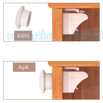 Evokids Manyetik Mıknatıslı Çocuk Dolap Kilidi (4 Adet) - 2