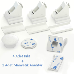 Evokids Manyetik Mıknatıslı Çocuk Dolap Kilidi (4 Adet) - 4