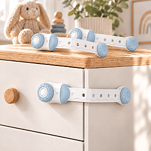 Evokids Şifreli Çocuk Güvenlik Kilidi ( 3 Adet ) Buz Mavisi - 4