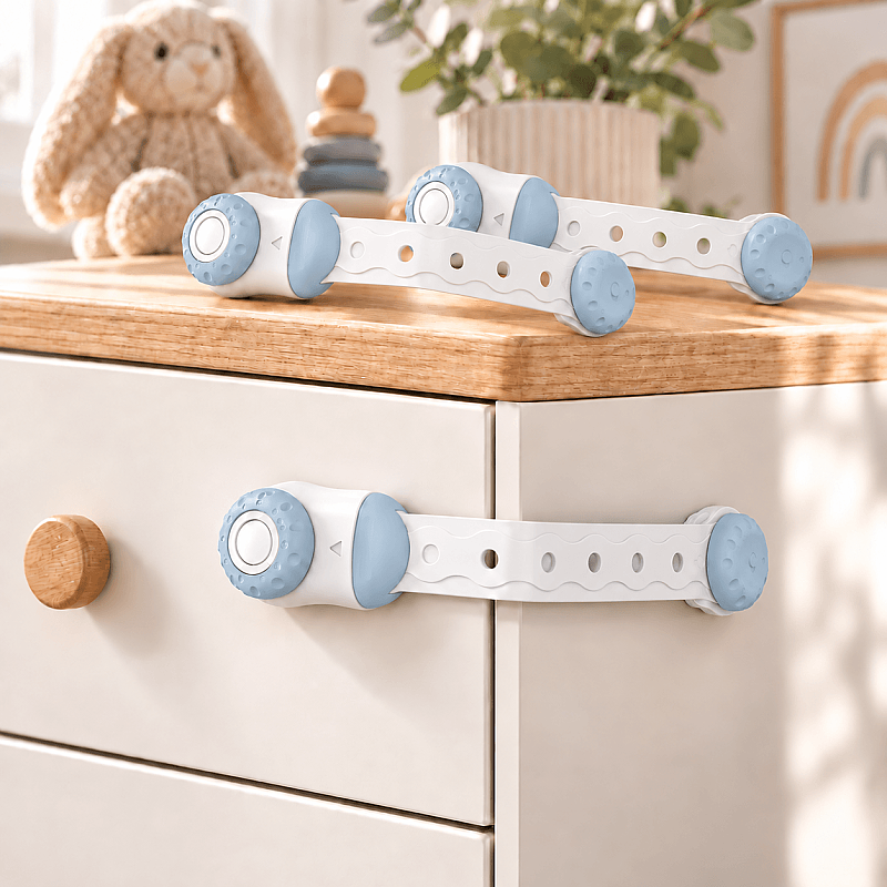 Evokids Şifreli Çocuk Güvenlik Kilidi ( 3 Adet ) Buz Mavisi - 4