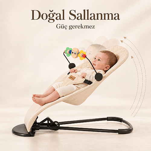 Evokids Kairo Sallanan Ana Kucağı Krem - 3