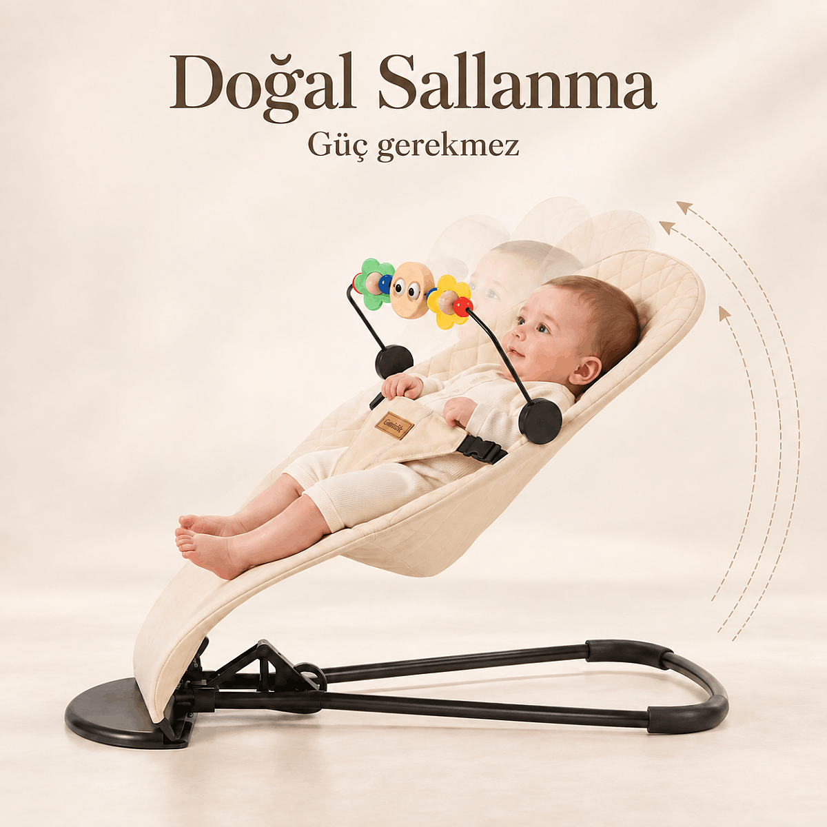 Evokids Kairo Sallanan Ana Kucağı Krem - 3