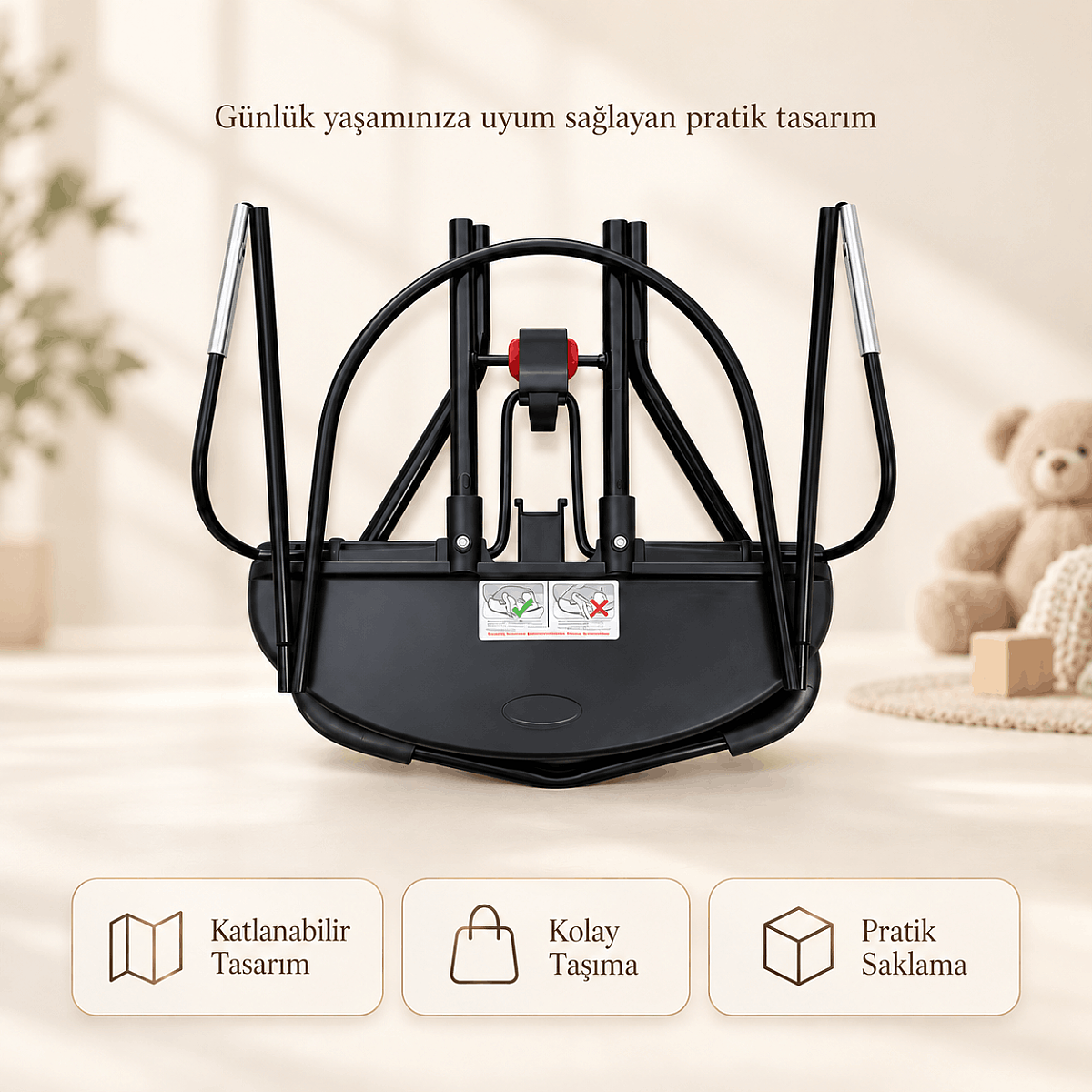Evokids Kairo Sallanan Ana Kucağı Krem - 5