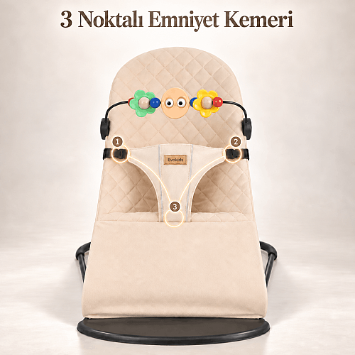 Evokids Kairo Sallanan Ana Kucağı Krem - 4